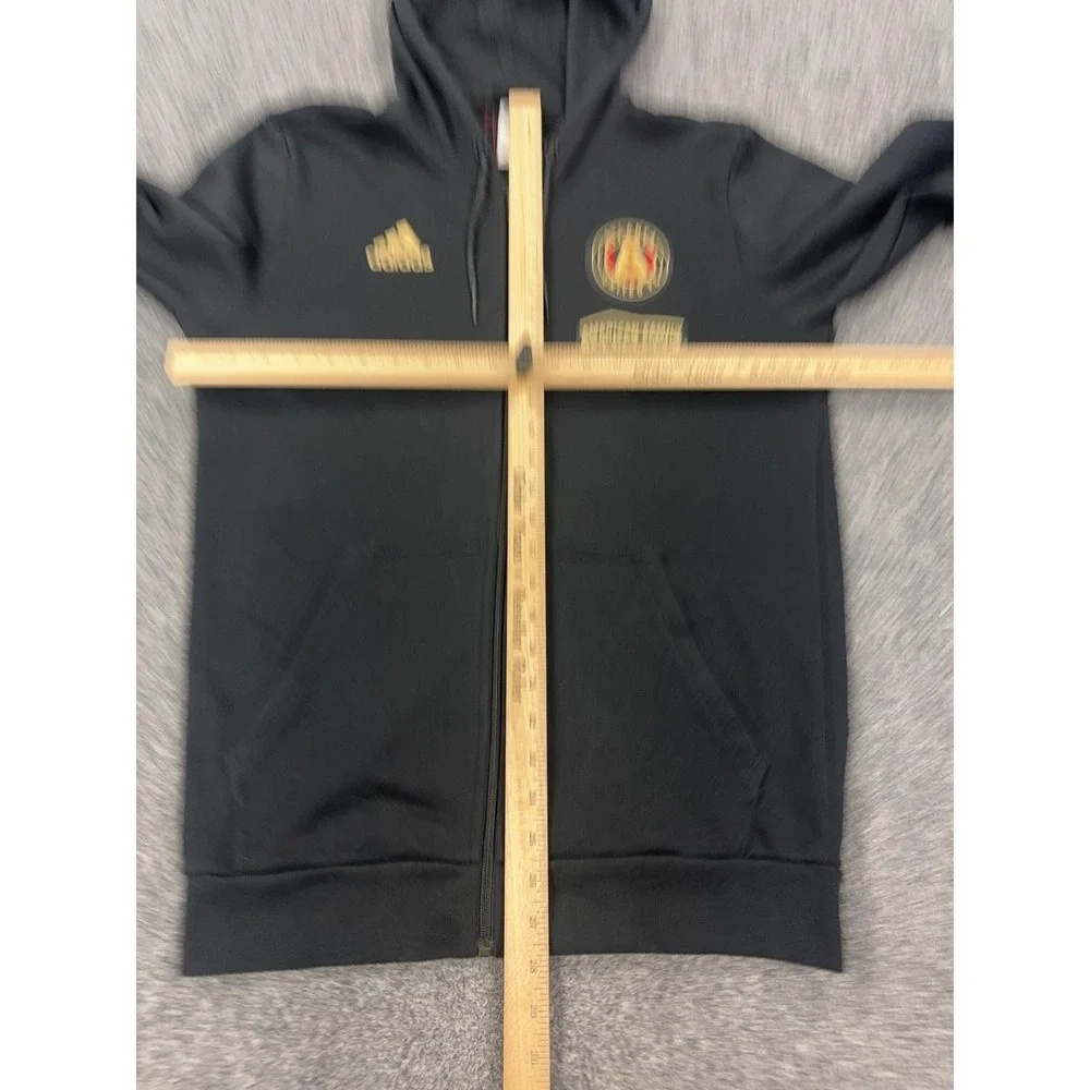 Atlanta United FC Hoodie Sweatshirt Mens Medium Black MLS Soccer Adidas Full Zip